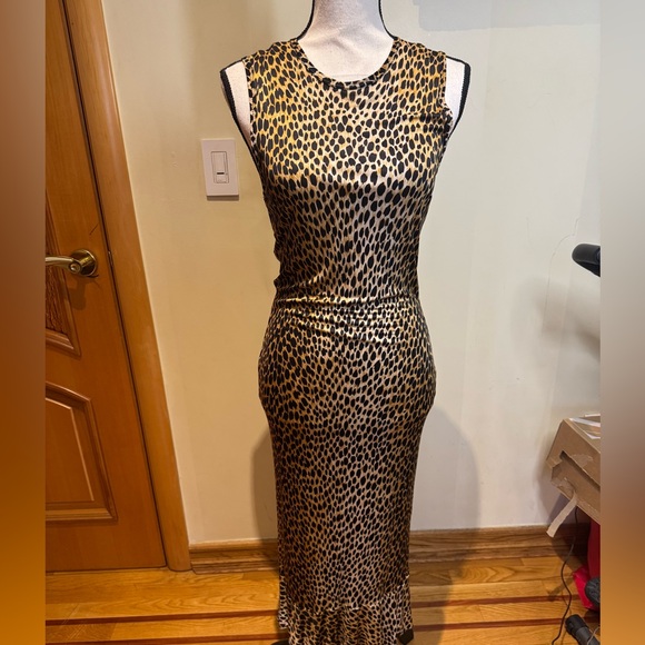 Dolce & Gabbana leopard print stretch pencil dress 46 USA Sz 10 - Picture 14 of 16